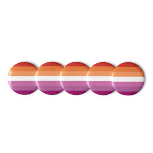Lesbian Flag Pins (Set of 5)