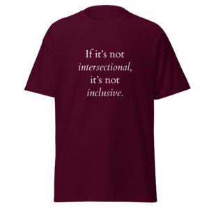 Unisex 'Intersectional' Cotton Tee - Maroon